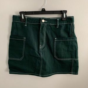 forever 21 dark green skirt